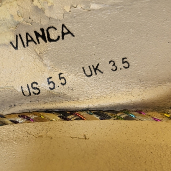 Shoedazzle Multicolored Wedges with Metallic Thread Woven Size 5.5 - Picture 8 of 8